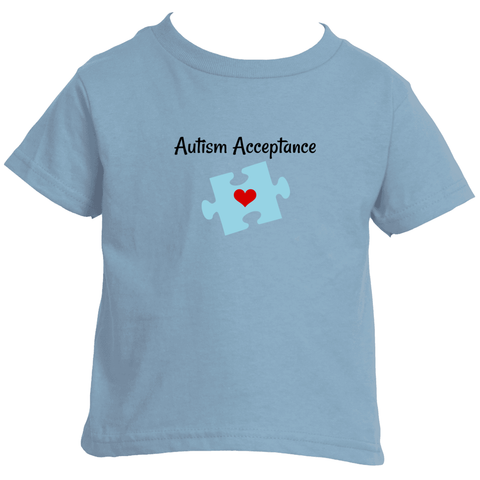 Autism Acceptance Awareness Puzzle Piece Kids' Shirt - Choose Color - Sunshine and Spoons Shop