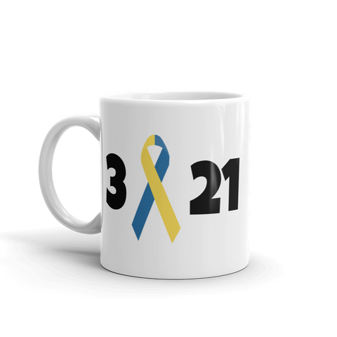 3 21 Down Syndrome Awareness Coffee Tea Mug - Choose Size - Sunshine and Spoons Shop