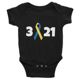 3 21 Down Syndrome Awareness Onesie Bodysuit - Choose Color - Sunshine and Spoons Shop