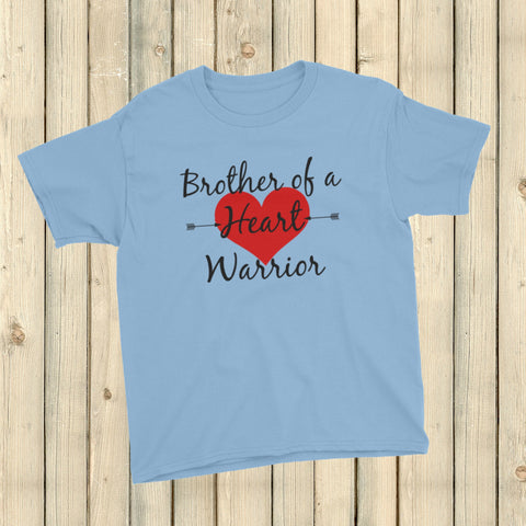 Brother of a Heart Warrior CHD Heart Defect Kids' Shirt - Choose Color - Sunshine and Spoons Shop