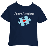 Autism Acceptance Awareness Puzzle Piece Kids' Shirt - Choose Color - Sunshine and Spoons Shop