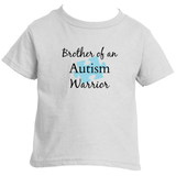 Brother of an Autism Warrior Awareness Puzzle Piece Kids' Shirt - Choose Color - Sunshine and Spoons Shop