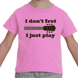 I Don't Fret, I Just Play Musician Kids' Shirt - Choose Color - Sunshine and Spoons Shop