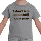 I Don't Fret, I Just Play Musician Kids' Shirt - Choose Color - Sunshine and Spoons Shop