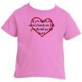 If You Think My Mom's Hands are Full, You Should See Her Heart Kids' Shirt - Choose Color - Sunshine and Spoons Shop