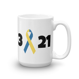 3 21 Down Syndrome Awareness Coffee Tea Mug - Choose Size - Sunshine and Spoons Shop