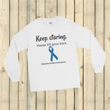 Keep Staring. Maybe It'll Grow Back. Alopecia Awareness Unisex Long Sleeved Shirt - Choose Color - Sunshine and Spoons Shop
