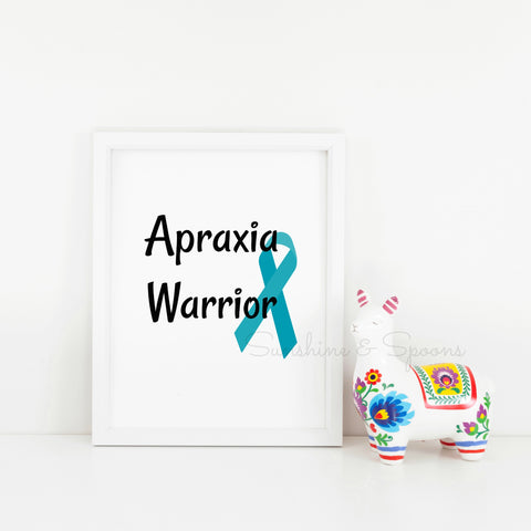 Apraxia Warrior Printable Print Art - Sunshine and Spoons Shop