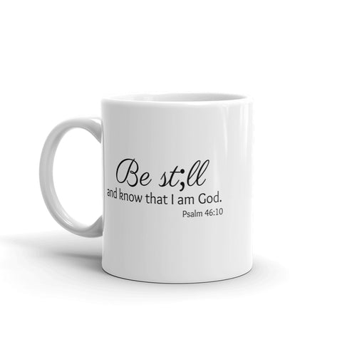 Be Still and Know Semicolon Coffee Tea Mug - Choose Size - Sunshine and Spoons Shop