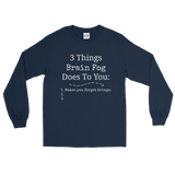 3 Things Brain Fog Does to You Spoonie Unisex Long Sleeved Shirt - Choose Color - Sunshine and Spoons Shop