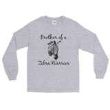 Brother of a Zebra Warrior Rare Disease Ehlers Danlos EDS Unisex Long Sleeved Shirt - Choose Color - Sunshine and Spoons Shop