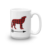 Buffalo Plaid Bear Wolf Deer Arrow Coffee Tea Mug - Choose Animal and Size - Sunshine and Spoons Shop