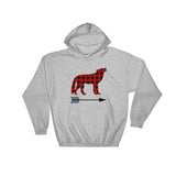 Buffalo Plaid Bear Wolf Deer Arrow Hoodie Sweatshirt - Choose Animal - Sunshine and Spoons Shop