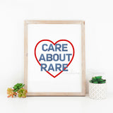 Care About Rare Printable Print Art - Sunshine and Spoons Shop