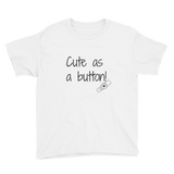 Cute as a Button G Tube Feeding Tube Kids' Shirt - Choose Color - Sunshine and Spoons Shop