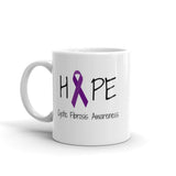 Hope Ribbon for Cystic Fibrosis Awareness Coffee Tea Mug - Choose Size - Sunshine and Spoons Shop