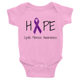 Hope Ribbon for Cystic Fibrosis Awareness Onesie Bodysuit - Choose Color - Sunshine and Spoons Shop