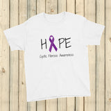 Hope Ribbon for Cystic Fibrosis Awareness Kids' Shirt - Choose Color - Sunshine and Spoons Shop