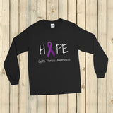 Hope Ribbon for Cystic Fibrosis Awareness Unisex Long Sleeved Shirt - Choose Color - Sunshine and Spoons Shop