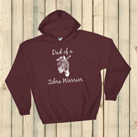 Dad of a Zebra Warrior Rare Disease Ehlers Danlos EDS Hoodie Sweatshirt - Choose Color - Sunshine and Spoons Shop