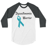 Dysautonomia Warrior POTS Awareness 3/4 Sleeve Unisex Raglan - Choose Color - Sunshine and Spoons Shop