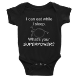 I Can Eat While I Sleep Feeding Tube Superpower Onesie Bodysuit - Choose Color - Sunshine and Spoons Shop