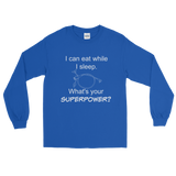 I Can Eat While I Sleep Feeding Tube Superpower Unisex Long Sleeved Shirt - Choose Color - Sunshine and Spoons Shop