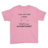 I Can Eat While I Sleep Feeding Tube Superpower Kids' Shirt - Choose Color - Sunshine and Spoons Shop