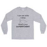 I Can Eat While I Sleep Feeding Tube Superpower Unisex Long Sleeved Shirt - Choose Color - Sunshine and Spoons Shop