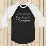 Eosinophilic Esophagitis Warrior EoE EE 3/4 Sleeve Unisex Raglan - Choose Color - Sunshine and Spoons Shop