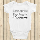 Eosinophilic Esophagitis Warrior EoE EE Onesie Bodysuit - Choose Color - Sunshine and Spoons Shop