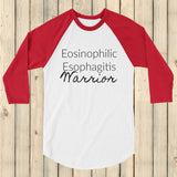 Eosinophilic Esophagitis Warrior EoE EE 3/4 Sleeve Unisex Raglan - Choose Color - Sunshine and Spoons Shop