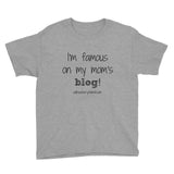 I'm Famous On My Mom's Blog Personalized Kid's Shirt - Choose Color - Sunshine and Spoons Shop