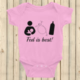 Fed Is Best Tube Feeding Breastfeeding Onesie Bodysuit - Choose Color - Sunshine and Spoons Shop