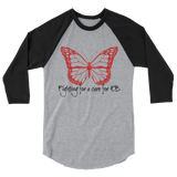 Fighting for a Cure for EB Epidermolysis Bullosa 3/4 Sleeve Unisex Raglan - Choose Color - Sunshine and Spoons Shop