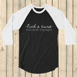 Find a Cure Eosinophilic Esophagitis EoE EE 3/4 Sleeve Unisex Raglan - Choose Color - Sunshine and Spoons Shop