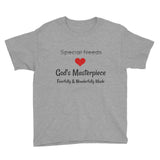 God's Masterpiece, Not Special Needs Kids' Shirt - Choose Color - Sunshine and Spoons Shop