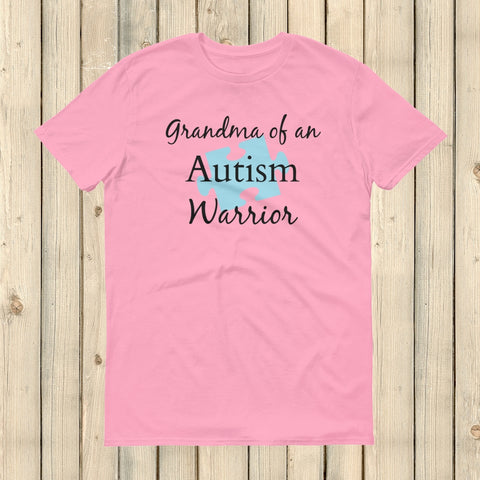 Grandma of an Autism Warrior Awareness Puzzle Piece Unisex Shirt - Choose Color - Sunshine and Spoons Shop