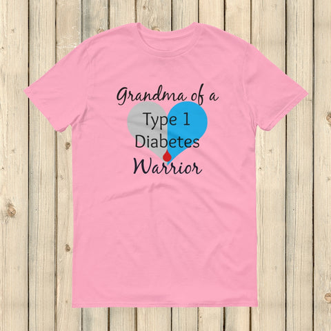 Grandma of a Type 1 Diabetes Warrior T1D Unisex Shirt - Choose Color - Sunshine and Spoons Shop
