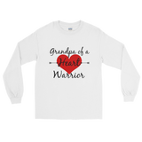 Grandpa of a Heart Warrior CHD Heart Defect Unisex Long Sleeved Shirt - Choose Color - Sunshine and Spoons Shop