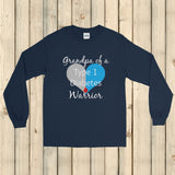 Grandpa of a Type 1 Diabetes Warrior T1D Unisex Long Sleeved Shirt - Choose Color - Sunshine and Spoons Shop