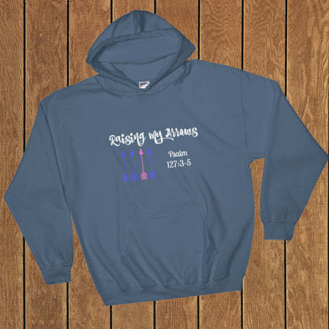 Raising My Arrows Psalms Personalized Hoodie Sweatshirt - Choose Color - Sunshine and Spoons Shop