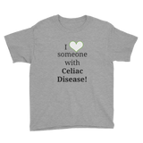 I Love Someone with Celiac Disease Kids' Shirt - Choose Color - Sunshine and Spoons Shop
