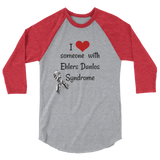 I Love Someone with Ehlers Danlos Syndrome EDS 3/4 Sleeve Unisex Raglan - Choose Color - Sunshine and Spoons Shop