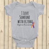 I Love Someone with Eczema Awareness Onesie Bodysuit - Choose Color - Sunshine and Spoons Shop
