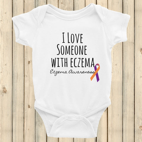 I Love Someone with Eczema Awareness Onesie Bodysuit - Choose Color - Sunshine and Spoons Shop