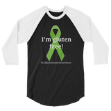 I'm Gluten Free Celiac Disease Awareness 3/4 Sleeve Unisex Raglan - Choose Color - Sunshine and Spoons Shop