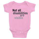 Not All Disabilities Are Visible Onesie Bodysuit - Choose Color - Sunshine and Spoons Shop