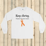Keep Staring Maybe It'll Grow Back Limb Differences Awareness Unisex Long Sleeved Shirt - Choose Color - Sunshine and Spoons Shop