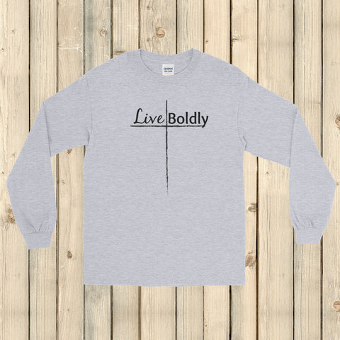 Live Boldly Cross Unisex Long Sleeved Shirt - Choose Color - Sunshine and Spoons Shop